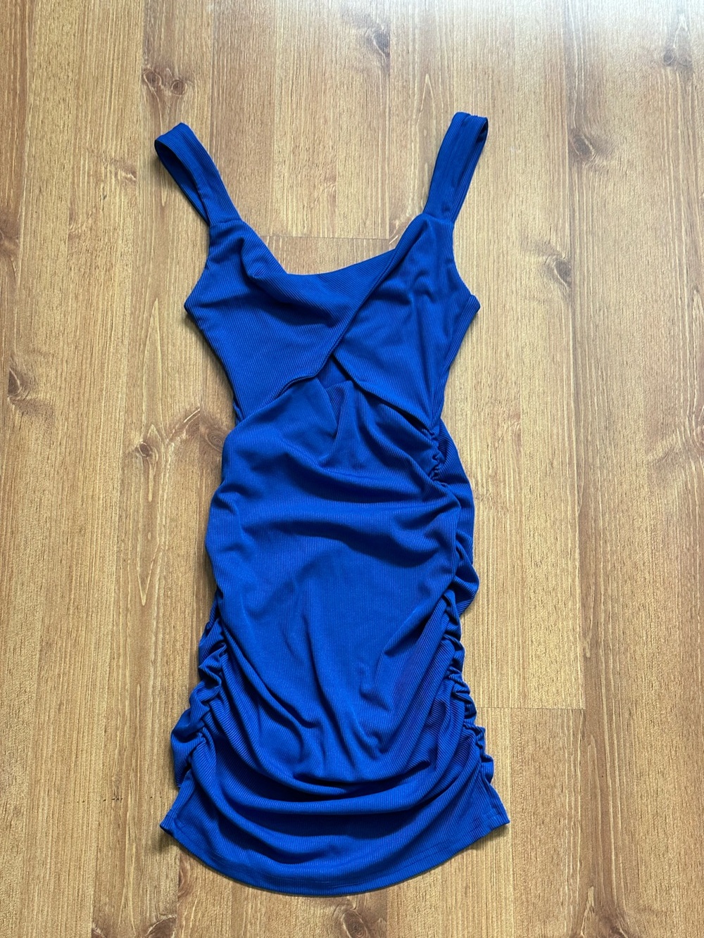 Amazon ruched Tank Dress Bodycon Royal Blue Dress Women’s Size Small